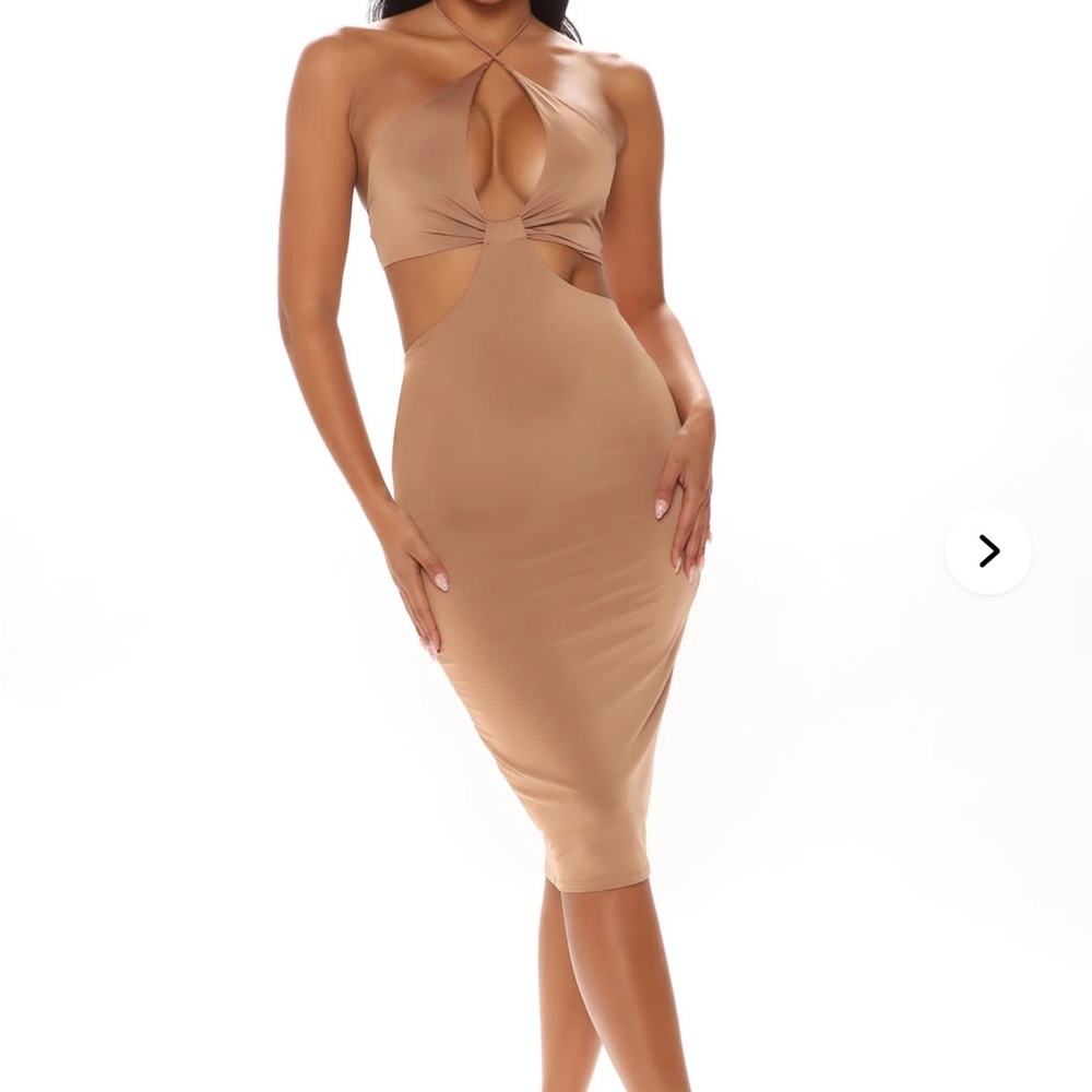 Ocean Boulevard Midi Dress - Camel